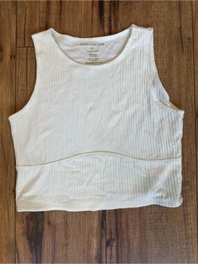 Indigo Luna Store White Ribbed Tank Top